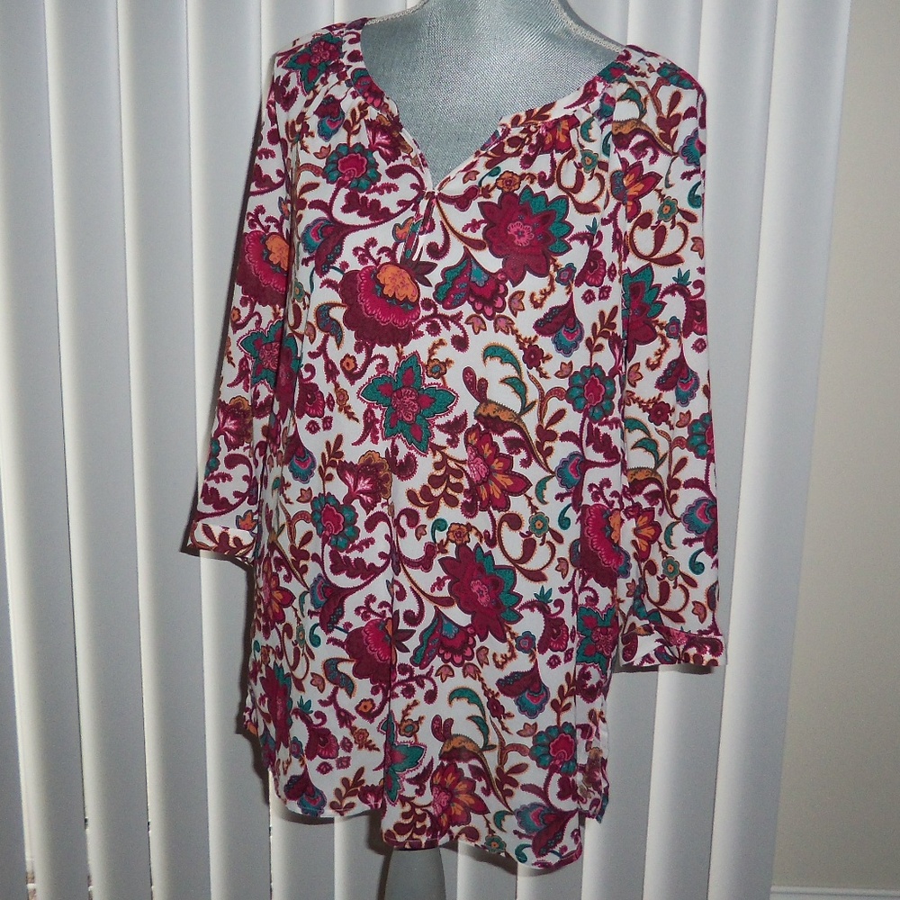 Liz Claiborne Tunic Blouse Size M